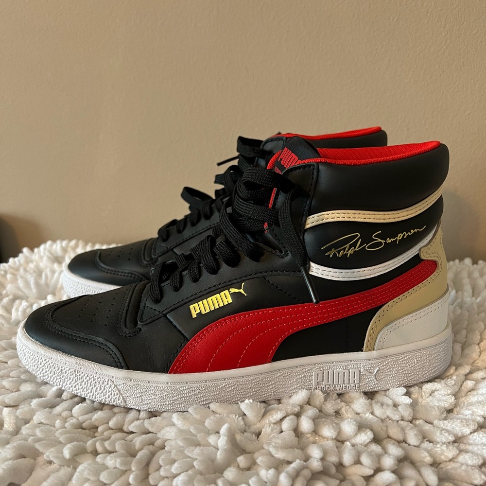 PUMA Ralph Sampson Mid Black High Risk Red - Picture 2 of 13